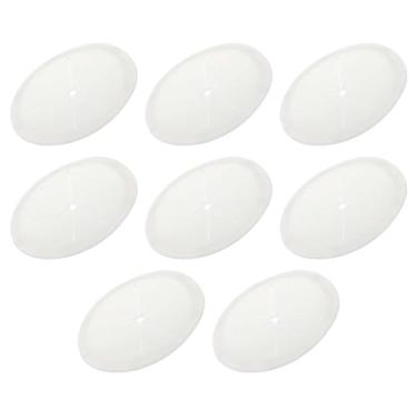 Imagem de PATIKIL Ilhós de mesa, 9,5 cm, 4 peças, capa redonda com ilhós e fita adesiva, organizador flexível de arame para mesa, escritório, casa, mesa, bancada, cinza claro