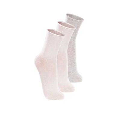 Imagem de Kit com 3 Pares de Meias sem Punho Casual Lupo 1275-011 Colorido, Cinz
