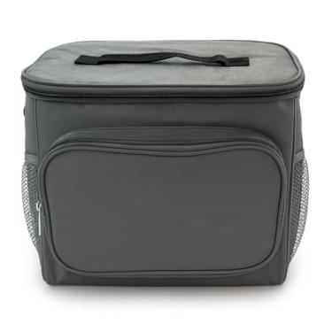 Imagem de Bolsa Térmica Marmita Lancheira Marmiteira Sacola para Academia Passeio Cerveja Praia Bebida Camping Masculina Feminina Fitness Academia Trabalho (CINZA)