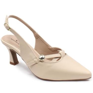 Imagem de Scarpin Slingback Modarpe Salto Médio Confortável S20 (Bege, BR, Adulto, Numérico, 38)