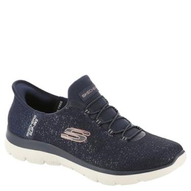 Imagem de Skechers Tênis feminino Summits-Lunar Glow Hands Free Slip-ins, Azul marino, 36