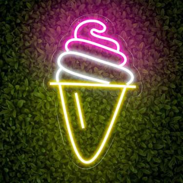 Imagem de Painel Neon Led Sorvete Decoração Sorveteria Loja Bar - Bloom
