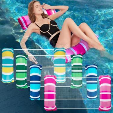 Imagem de Hammocks flutuantes de piscina infláveis Zcaukya, pacote com 4 para ad