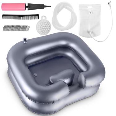 Imagem de Bacia de shampoo inflável HYLCWTH para acamados com bolsa de banho
