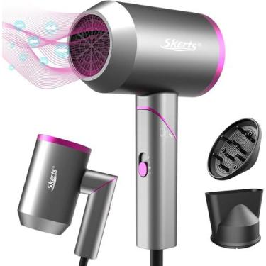 Imagem de Secador de cabelo SKERTS D090 Dobrável 1875W com difusor e concentrado