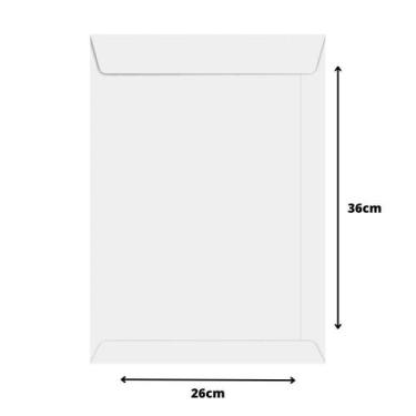 Imagem de 100 Envelopes Branco 260x360mm OF36 - Scryt