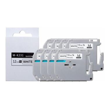 Imagem de 8 Fitas Compatíveis Kit Etiquetador Brother Pt-70 Pt-80 Pt-90 - Vedo