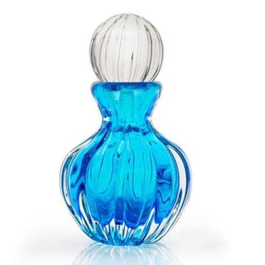 Imagem de Garrafa Em Cristal Murano Azul E Âmbar São Marcos 17cm