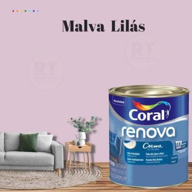 Imagem de Tinta Parede Roxo Açaí Acrílica Fosca Coral Renova 800ml, MALVA LILÁS
