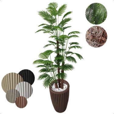 Imagem de Arvore Coqueiro Anão Grande Planta Artificial com Vaso Decorativo - Fl