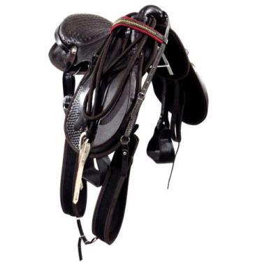 Imagem de Sela de Cavalo Australiana IENE Marrom 16 Polegadas Inox Cavalgada Pas