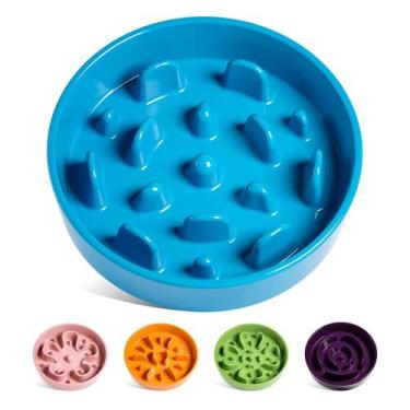 Imagem de Taça Slow Feeder para cães LE TAUCI Ceramic 350mL Vortex Blue