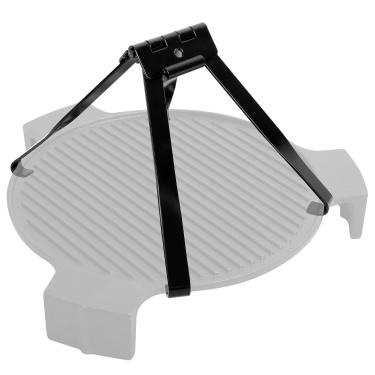 Imagem de OLIGAI Elevador de grelha de aço carbono resistente de 4 garras para Weber grande ovo verde Kamado ferramenta de elevação de grelha para grades de ferro fundido, resistente ao calor, levantador de