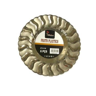 Imagem de Pratos Descartáveis de Luxo para Sobremesa - 6 unidades - Arcolor