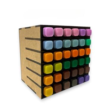 Imagem de ORGANIZADOR DE CANETINHAS EM MDF - EXPOSITOR ATÉ 36, 60, 120 CANETAS(36 CANETINHAS)