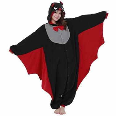 Imagem de SAZAC Bat Kigurumi – Macacão fantasia de Halloween preto