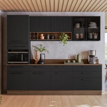 Imagem de Cozinha Completa Itatiaia Exclusive 260cm Em Aço Grafite