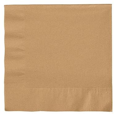 Imagem de Creative Converting 663276B Touch of Color 2-Ply Paper Lunch Napkins (50 Count), Glittering Gold
