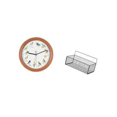 Imagem de Bothyi Relógio de Parede com Pássaros Cantores, Relógios de Parede Decorativos para Paredes, Cozinha, Decoração para Casa, Cestos Suspensos, Prateleiras Flut