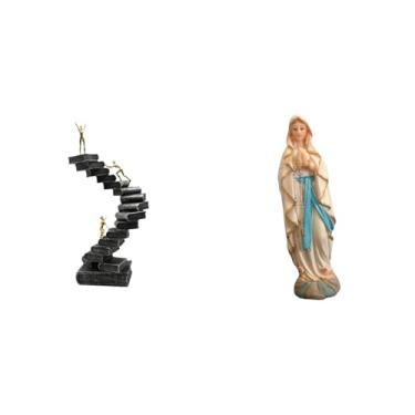 Imagem de Kuntesetty Estátuas de Pensador Estátua de Escada Resina Figura Abstrata Artesanato para Estante Objetos Decorativos Escultura de Lutero Abençoado Estátua de Jes