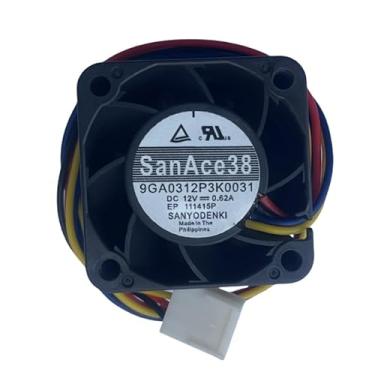 Imagem de Ventilador Cooler para servidor SANYO Denki 9GA0312P3K0031 DC12V 0,62A 38 * 38 * 28 mm
