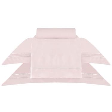 Imagem de Buddemeyer Jogo de cama Super King Sublime Rosa c/ponto cheio Rosa 4 peças