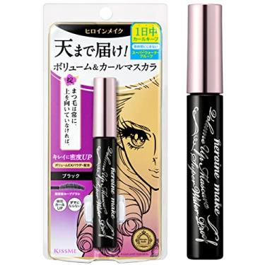 Imagem de Heroine Make Máscara De Cílios Volumizante Heroine Make By Kissme Com Pincel Preto Curvo À Prova D'Água, Fibra Definidora, Efeito De Cílios Postiços Duradouros, Feito No Japão