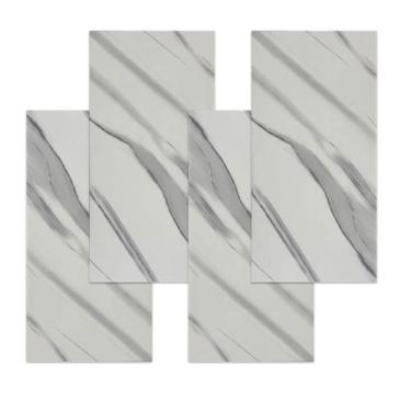 Imagem de Placa Autocolante Vinílica Parede 3D Mármore Carrara 1M2 - Colacomigo