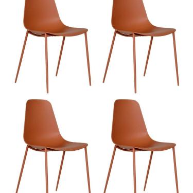 Imagem de Kit com 4 Cadeiras em Polipropileno Miami Terracota