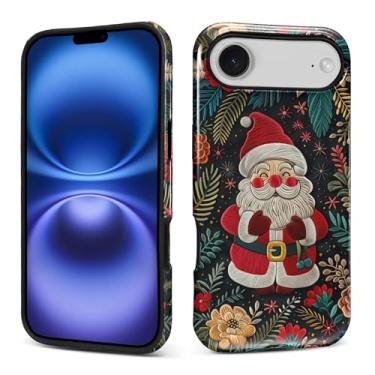 Imagem de Kapadiy Capa para iPhone 17 Air, o adorável design de Papai Noel de Natal híbrido de proteção dupla de silicone rígido PC à prova de choque capa protetora fina antiarranhões para homens e mulheres