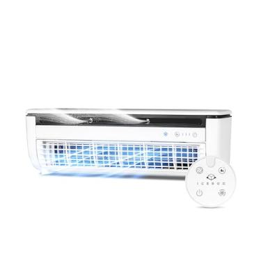 Imagem de ICEBOX Ventilador de névoa de resfriamento, pequeno ventilador portátil com umidificador evaporativo, para suporte de mesa ou parede, 3 velocidades, tanque de 260 ml, tempo de execução de 8 horas por