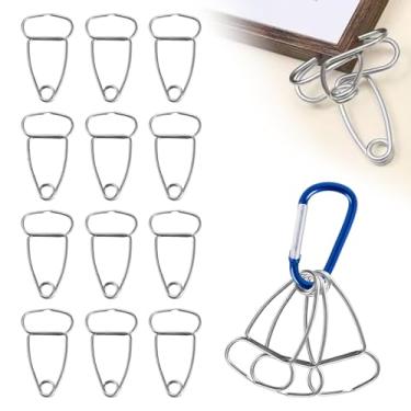 Imagem de Grampos de esquadria de 12 peças com clipe mosquetão para acabamentos de madeira, moldagem de coroa, molduras e marcenaria