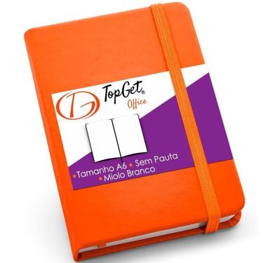 Imagem de Caderneta 9X14Cm 80 Folhas Sem Pauta Kind Topget - Laranja