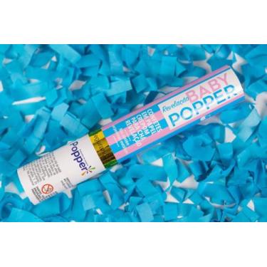 Imagem de Lança Confete Chá Revelação Papel Crepom Azul ou Rosa 30cm - Popper, A