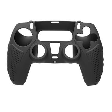 Imagem de TwiHill Capa de Silicone para PS5 - Controlador de Jogo Protetora Antiderrapante - Acessórios PS5 (Preto)