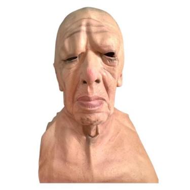 Imagem de Fantasia Mascara de velho careca realista de latex senhor - Genérica