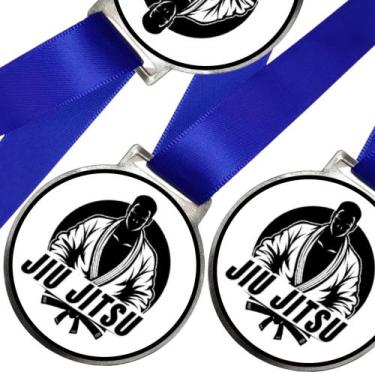 Imagem de Kit 15 Medalhas Para Competição De Jiu Jitsu para Premiação 35mm Com F