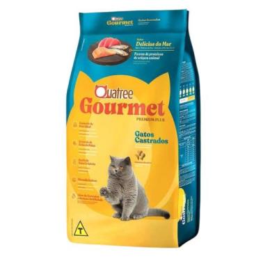 Imagem de Ração Quatree Gourmet Gatos Adultos Castrados Delícias do Mar 3kg - GR