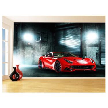 Imagem de Papel De Parede Carro Ferrari Vermelha Garage 3,5M Car106