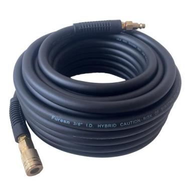 Imagem de Mangueira de ar Furesn Heavy Duty 3/8 pol x 6 pés 300 PSI preta