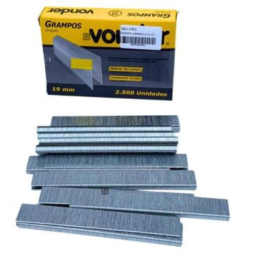 Imagem de Grampo Reto 19mm P/ Grampeador Pinador Pneumático Gpv 201 CX C/2500 VO