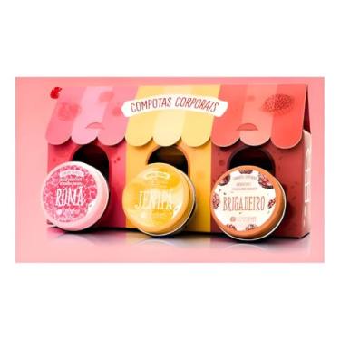 Imagem de Kit de Presente L'Occitane au Brésil Compotas Corporais - Hidratante Mãos e Corpo Romã, Jenipá e Brigadeiro