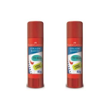 Imagem de Kit Cola em Bastão 40g c/ 2 Unidades Faber Castell OF/8140 - Faber-Cas