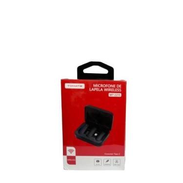 Imagem de Microfone de Lapela Type-C Tomate MT-2215 com Estojo Recarregável