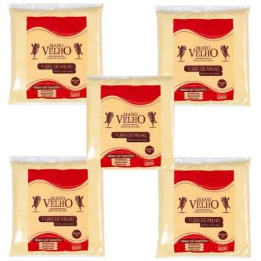 Imagem de Kit 5 Fubá de Milho Não Transgênico Natural Mano Velho 2,5Kg