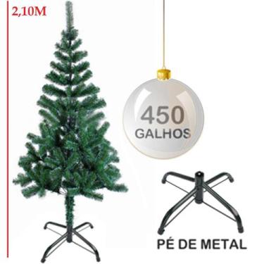 Imagem de Arvore de natal grande 2,10mts verde 450 galhos tradicional - NATALKAS
