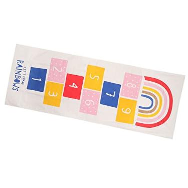 Imagem de GLOGLOW Tapete de Amarelinha Infantil, Tapete de área Retangular de Algodão, de Brincar Educacional para Crianças, 78,7 X 29,1 pol. para Sala de Jogos Interna e Sala de Aula