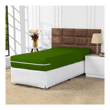 Imagem de Capa de Colchão com Ziper Solteiro (Oliva)