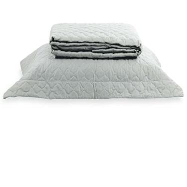 Imagem de Kit Cobre leito Colcha Solteiro com Elástico Kacyumara Sleep - Diversas Cores Verde Benit