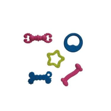 Imagem de Kit 5 Peças Brinquedo Borracha Variados The Pets Brasil